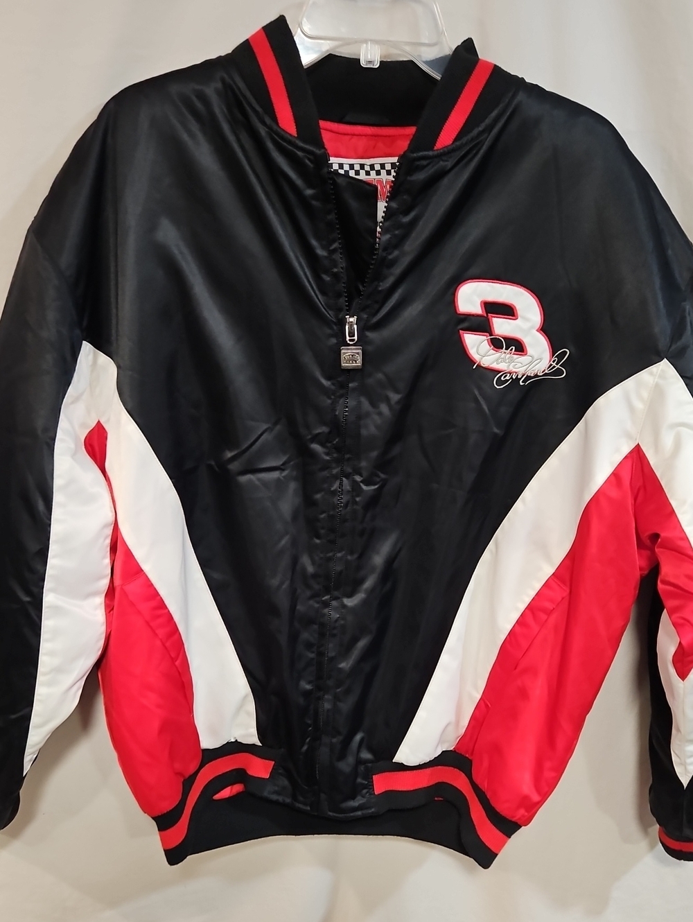 Dale Earnhardt Nascar Black Red White Men's Racing Bomber Jacket